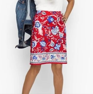 Talbots A Line Skirt Climbing Floral Size 12